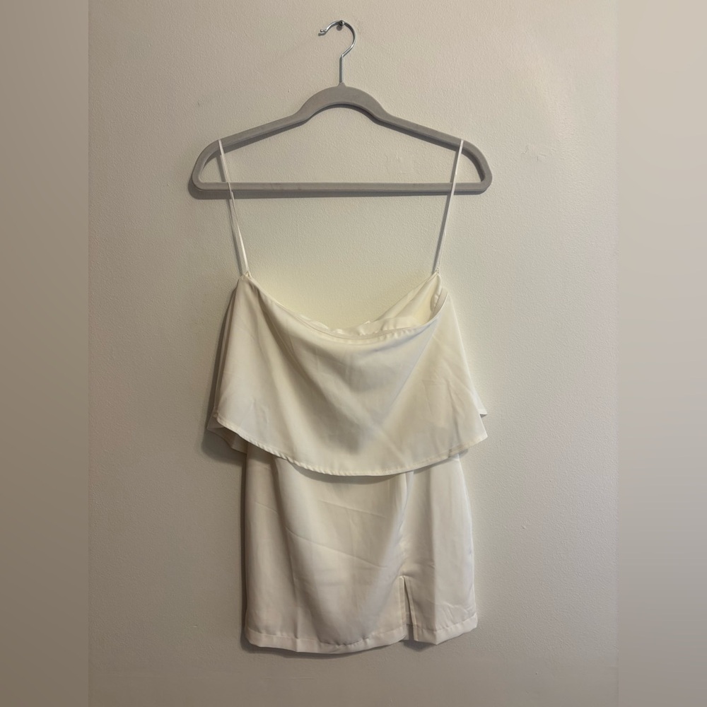 superdown White Strapless Dress